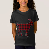 Red Black Kariert Goat Lover Bauer Matching Family T-Shirt (Vorderseite)