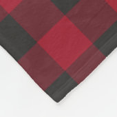 Red Black Kariert Karo Muster Fleece Blankon (Ecke)