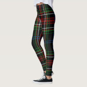 Red Black Kariert Tartan Buffalo Gestreiftes Muste Leggings (Links)