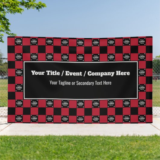 Red Black Karo - Corporate Event / Messe Banner (Außenbereich)