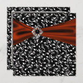 Red Black Krawatte Party Elegante Schwarze Party E Einladung (Vorne/Hinten)