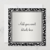 Red Black Krawatte Party Elegante Schwarze Party E Einladung (Rückseite)