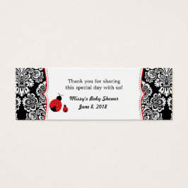 Red Black Ladybug Damask Baby Dusche Gefallen Anhä