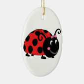 Red Black Ladybug Keramik Ornament (Rechts)