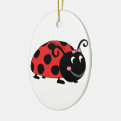 Red Black Ladybug Keramik Ornament (Links)