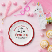 Red Black Law School Graduation Party Pappteller (Party)