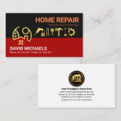 Red Black Layers Gold Zuhause Handyman Tools Visitenkarte (Vorne/Hinten)