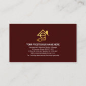 Red Black Layers Silver Electric Bulb Visitenkarte (Rückseite)