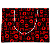 Red & Black LIEBE Geschenktasche Große Geschenktüte (Vorderseite)