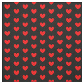 Red Black Liebe Herz Gemustert Stoff (Muster)