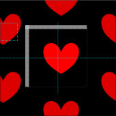 Red Black Liebe Herz Gemustert Stoff (Kachel)