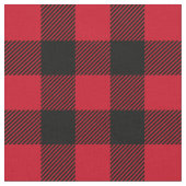 Red Black Lumberjack Buffalo Kariertes Muster Fabr Stoff (Nahaufnahme)