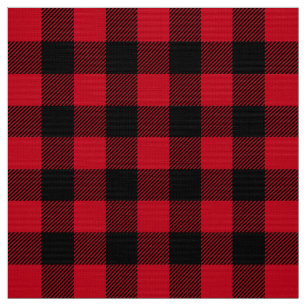 Red Black Lumberjack Buffalo Kariertes Muster Fabr Stoff
