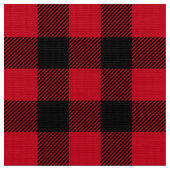 Red Black Lumberjack Buffalo Kariertes Muster Fabr Stoff (Nahaufnahme)