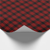 Red Black Lumberjack Kariert Tartan Geschenkpapier (Ecke)