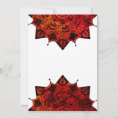 Red Black Mandala Mehndi Zeremony Wedding Einladung (Rückseite)