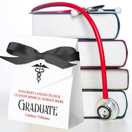 Red Black Medical School Custom Graduation Party Geschenkschachtel