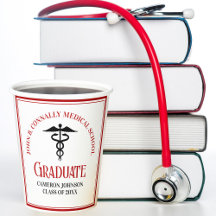 Red Black Medical School Custom Graduation Party