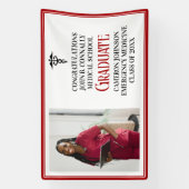Red Black Medical School Foto Graduation Party Banner (Vertikal)