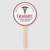 Red Black Medical School Foto Graduation Party Fächer (Vorderseite)