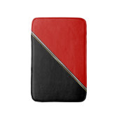 Red Black mit Gold Silver Strip Badematte (Vorderseite Vertikal)