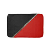 Red Black mit Gold Silver Strip Badematte (Vorderseite)
