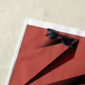 Red & Black Modern Beach oder Badehandtuch Strandtuch (Beispiel)