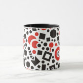 Red & Black Modern Deko Design Coffee Cup Tasse (Zentrum)
