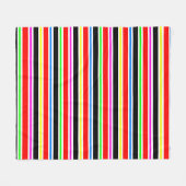 Red Black Multi-Colors Stripes Fleecedecke (Vorderseite (Horizontal))