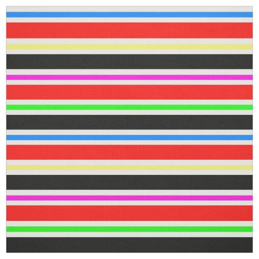 Red Black Multi-Farb Streifen Muster Textil Stoff (Muster)