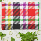 Red Black Multicolor Flannel Kariertes Tartan-Desi Geschirrtuch (Gefaltet)