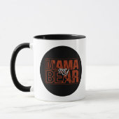 Red Black My Retro bear-mom Design Tasse (Links)