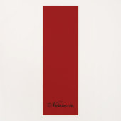 Red Black Namaste Typografie Yogamatte (Vorderseite)