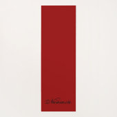 Red Black Namaste Typografie Yogamatte (Rückseite)