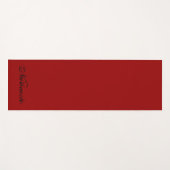 Red Black Namaste Typografie Yogamatte (Vorderseite (Horizontal))