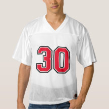 Red & Black Number 30 Männerfußball-Trikot