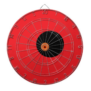 Red Black Offset Dartscheibe
