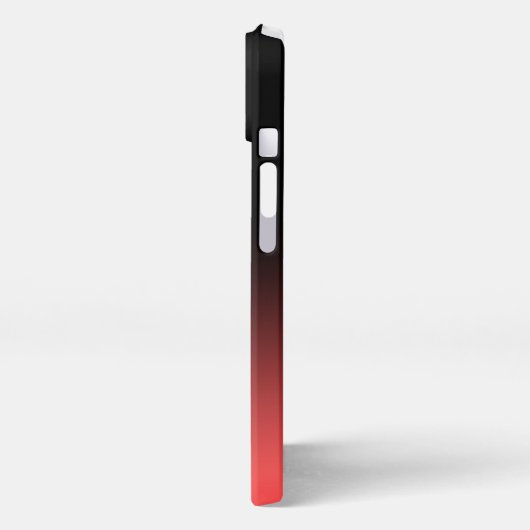 Red Black Ombre Business-Logo und Social Media iPhone Hülle (Linke Seite)