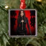 Red Black ornament Aus Metall<br><div class="desc">Christmas tree ornament with the design "Red Black"</div>