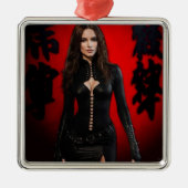 Red Black ornament Aus Metall (Vorne)