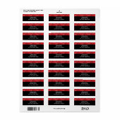 Red Black Paisley Bandana Print Personalisiert (Vorne)