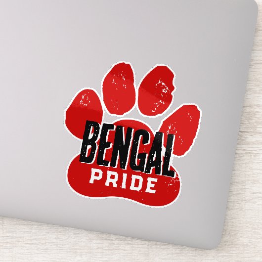 Red & Black Pawprint Prix Aufkleber (Detail)