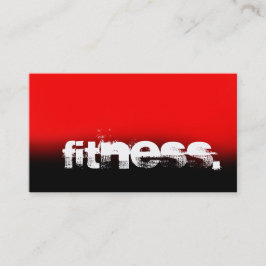 Red Black Personal Trainer Fitness Business Card Visitenkarte