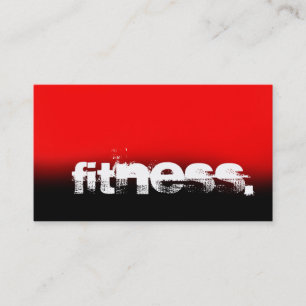 Red Black Personal Trainer Fitness Business Card Visitenkarte