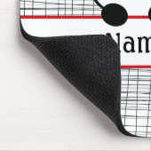 Red Black Personalisiert Panda Bear Mousepad (Ecke)