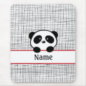 Red Black Personalisiert Panda Bear Mousepad (Vorne)