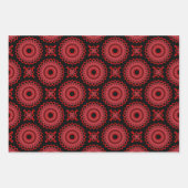 Red Black Pink Ethnic Tribal Geometric Muster Geschenkpapier Set (Vorderseite 3)