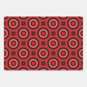 Red Black Pink Ethnic Tribal Geometric Muster Geschenkpapier Set (Vorderseite 2)