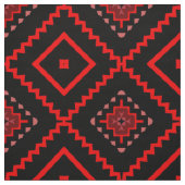 Red Black Pink Ethnic Tribal Geometric Muster Stoff (Muster)