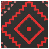 Red Black Pink Ethnic Tribal Geometric Muster Stoff (Nahaufnahme)